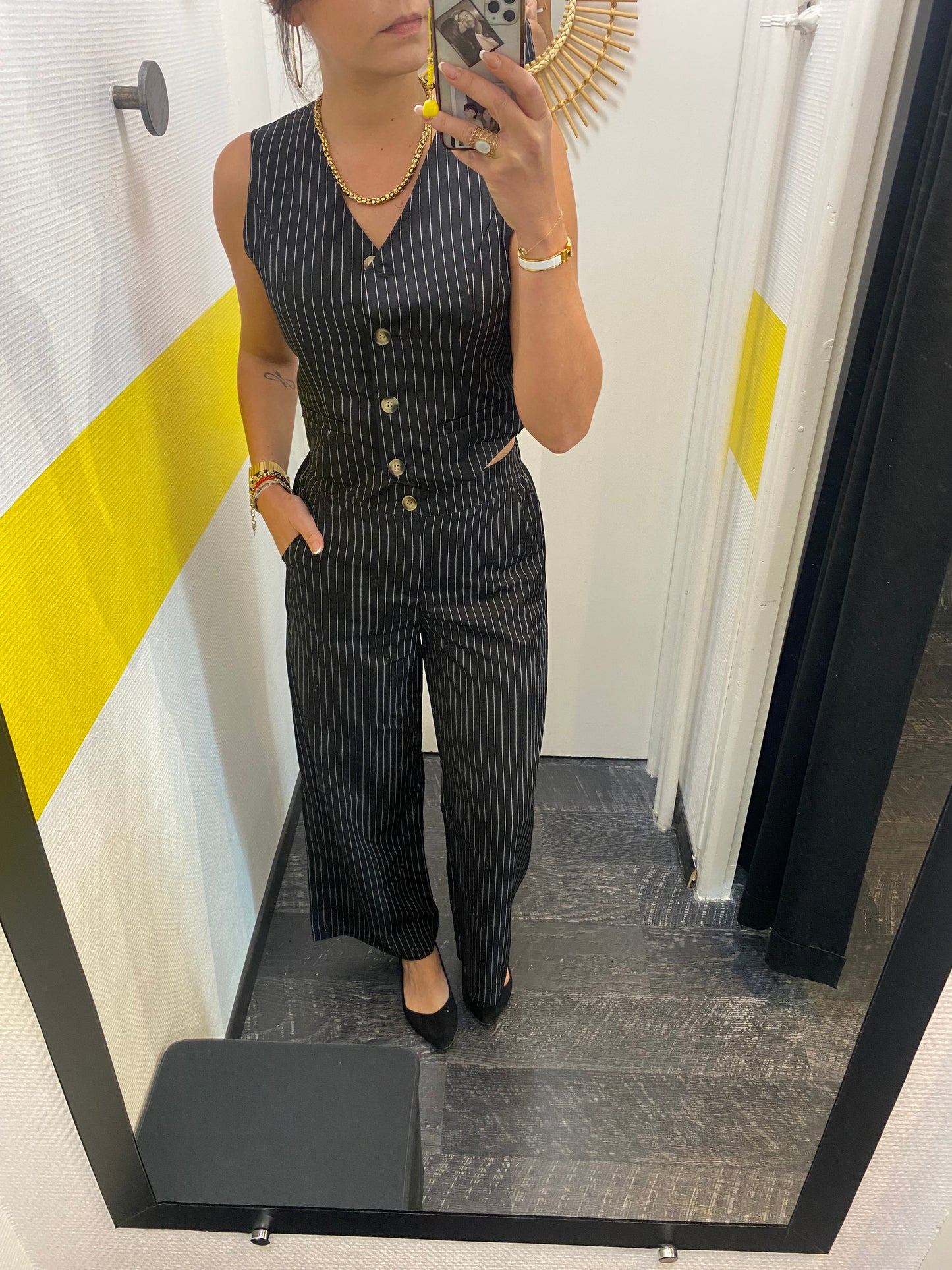 Ensemble rayé black
