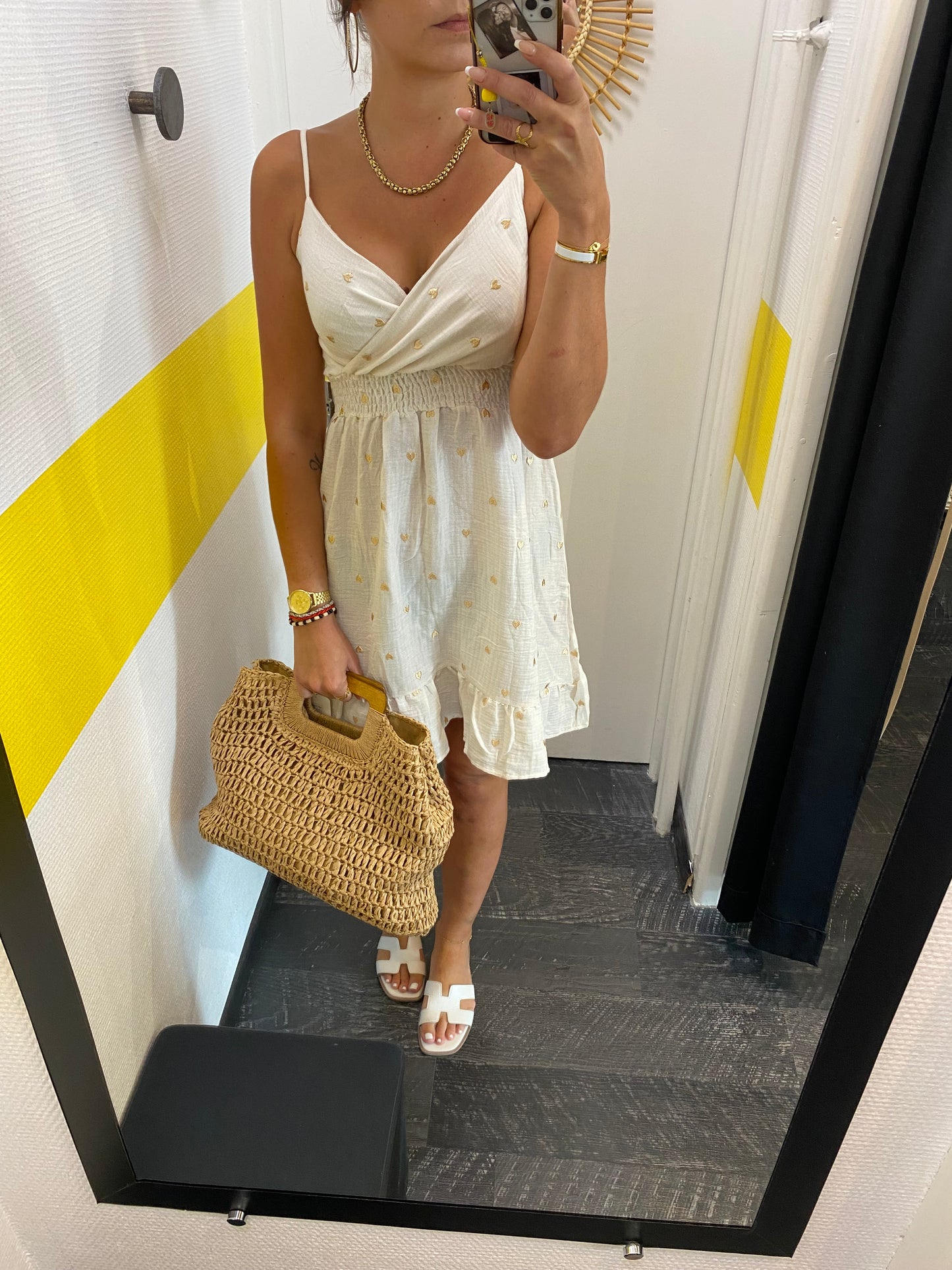 Robe cœur doré