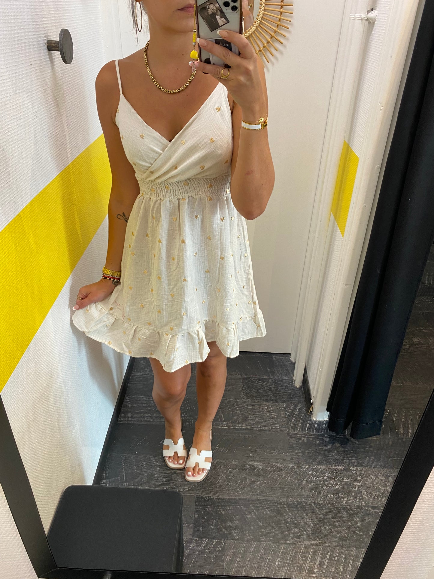Robe cœur doré