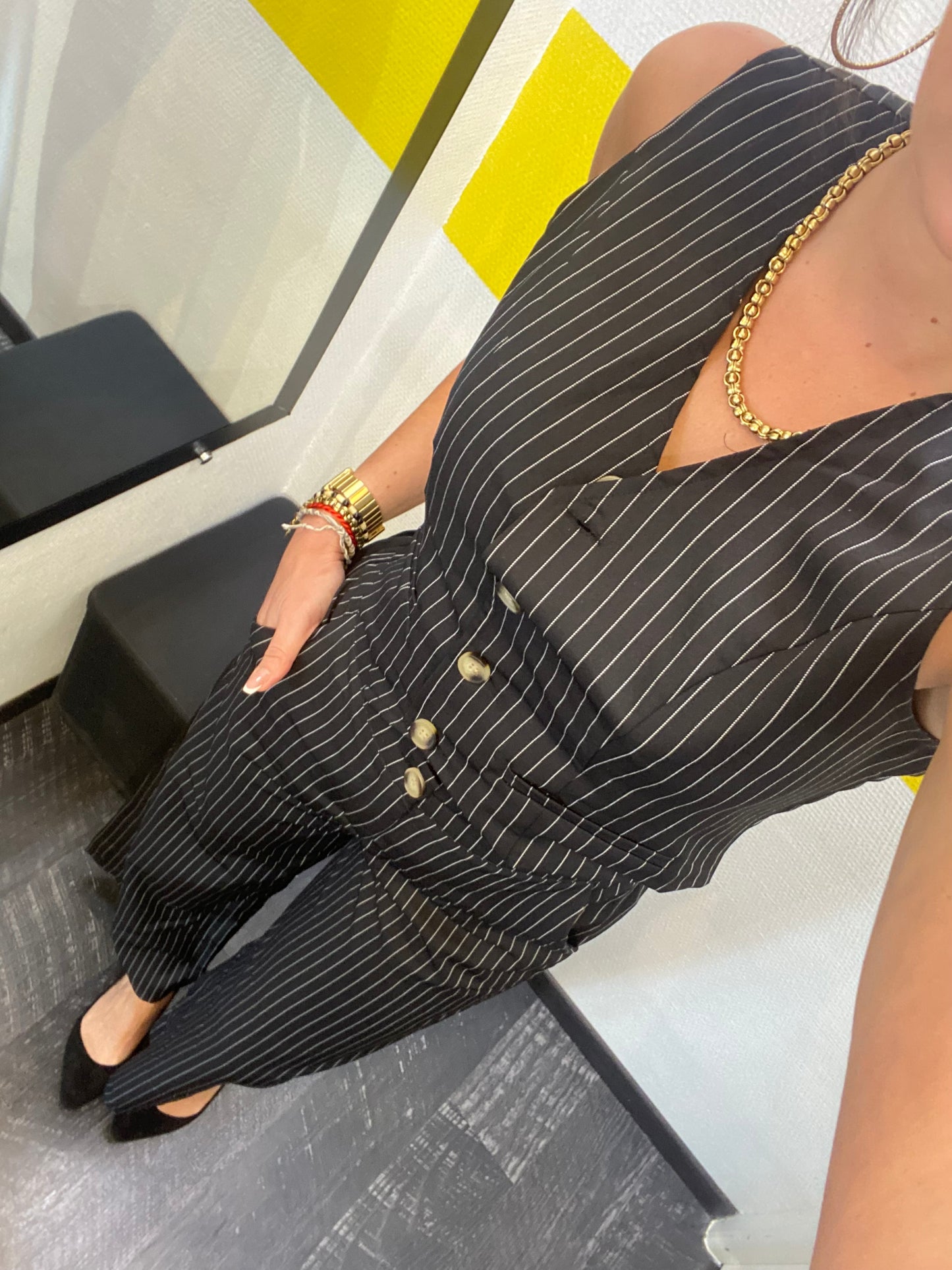 Ensemble rayé black