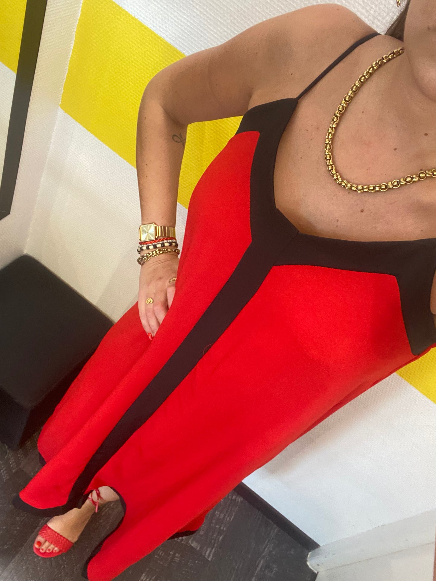Robe ample rouge