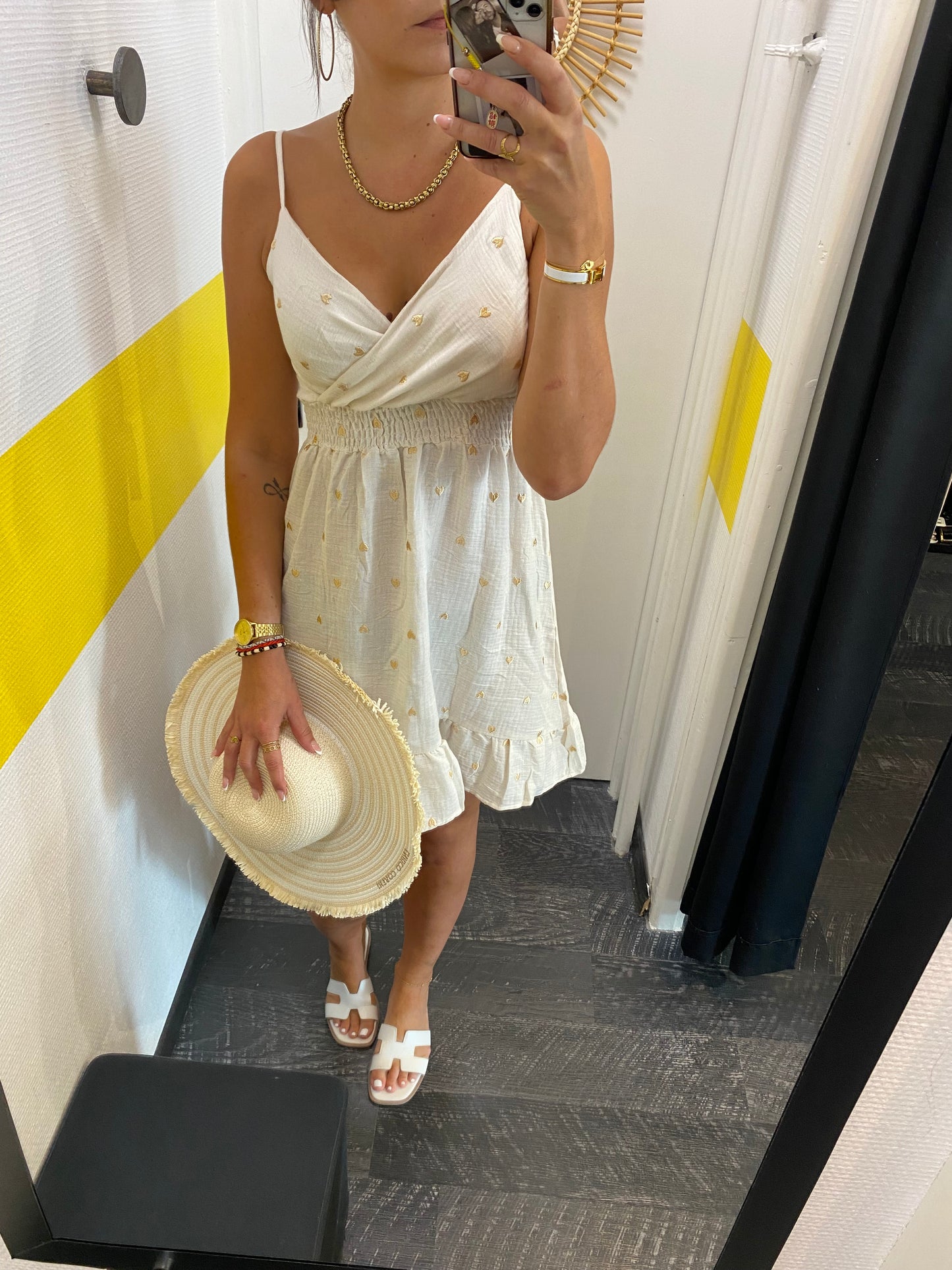 Robe cœur doré