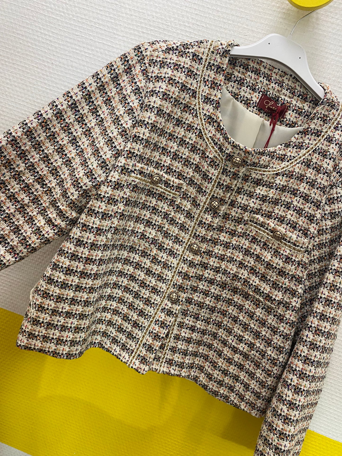 Veste tweed orange