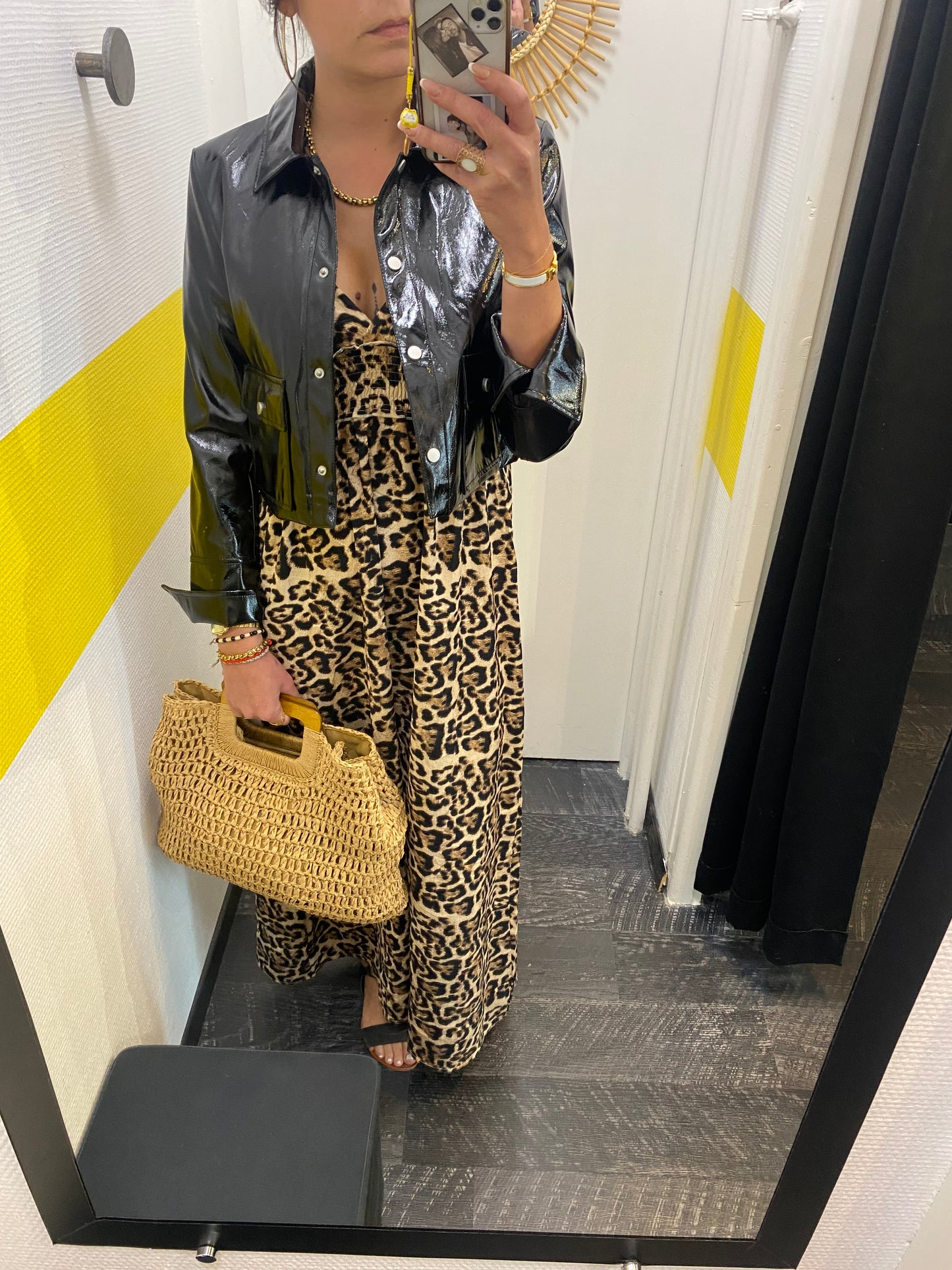 Robe longue léopard