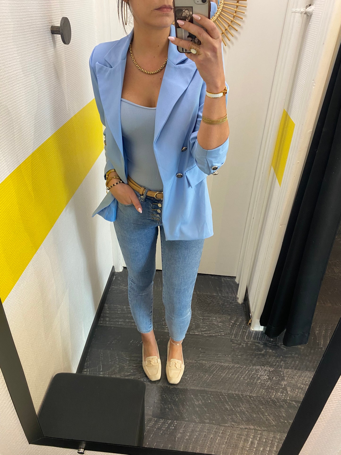 Blazer bleu ciel