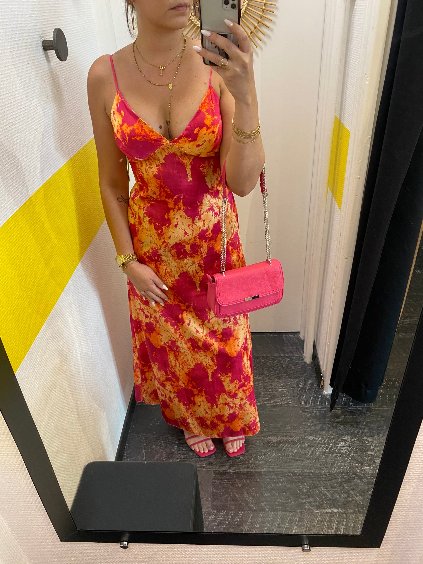 Robe satinée