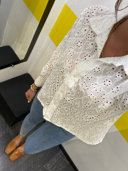 Chemisier broderie anglaise