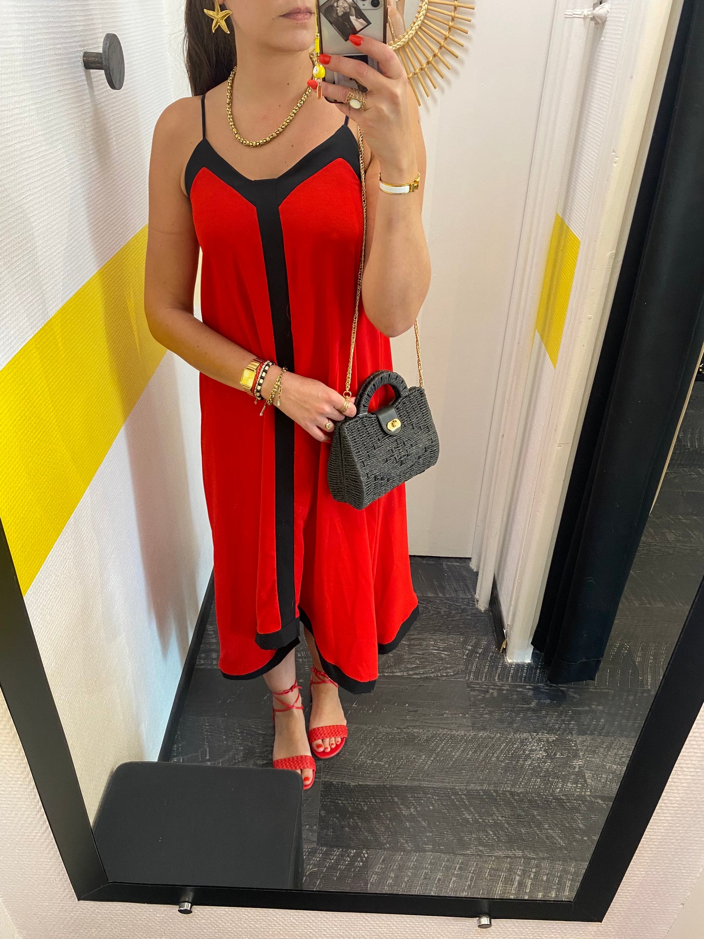 Robe ample rouge