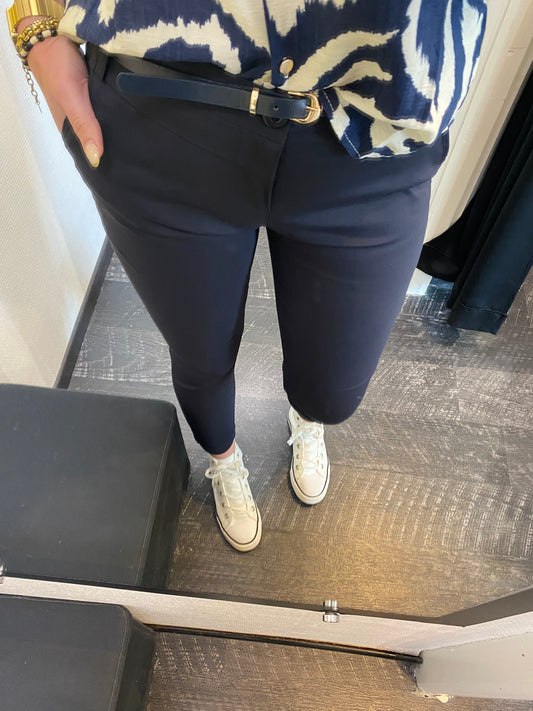 Pantalon élégant marine + ceinture