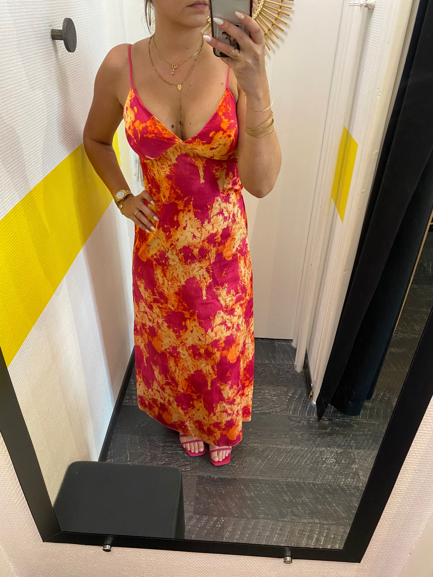 Robe satinée