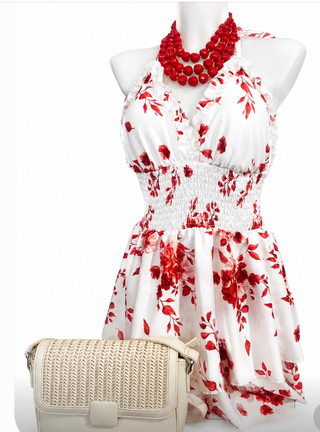 Robe courte fleurie