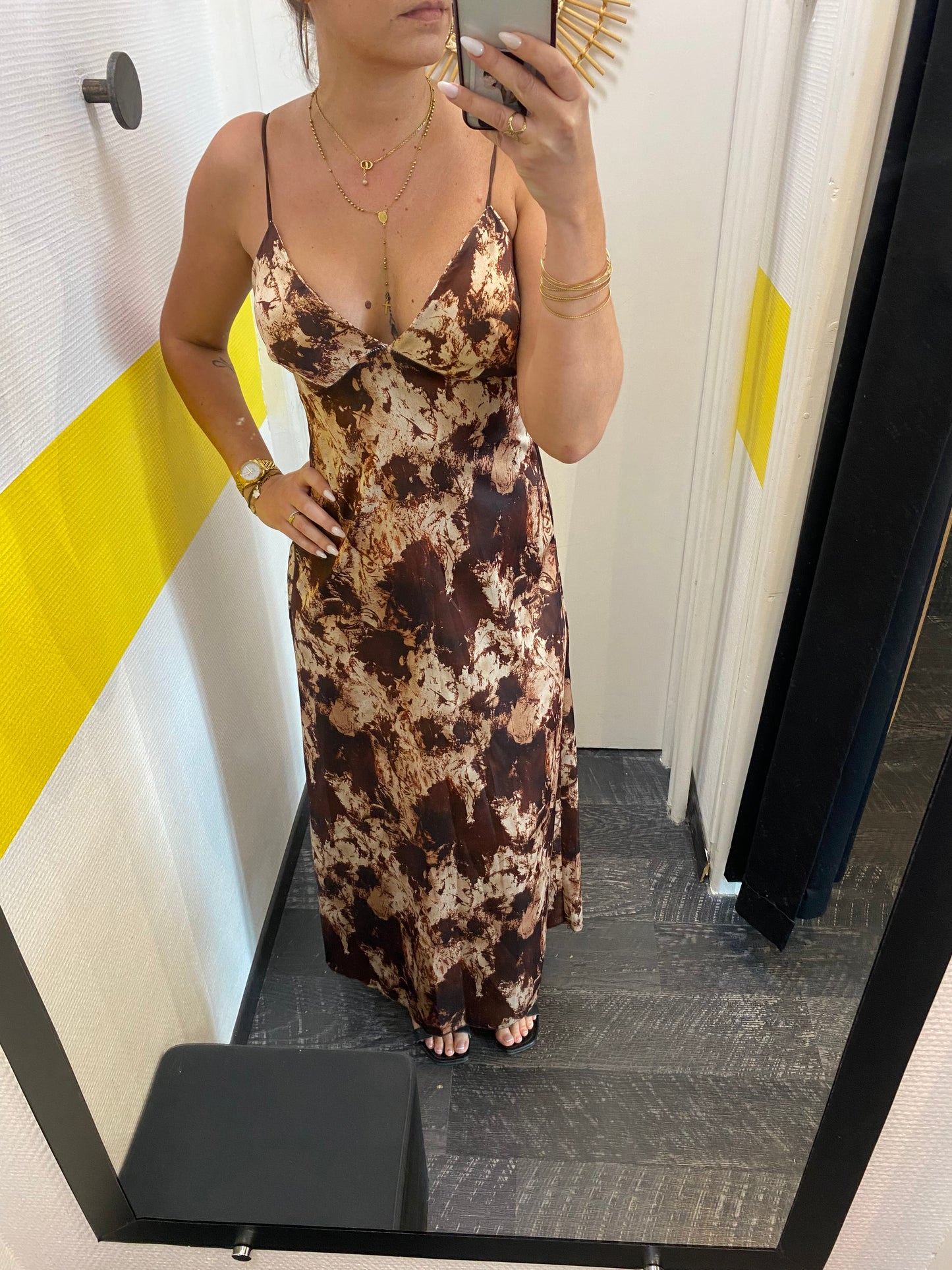 Robe satinée