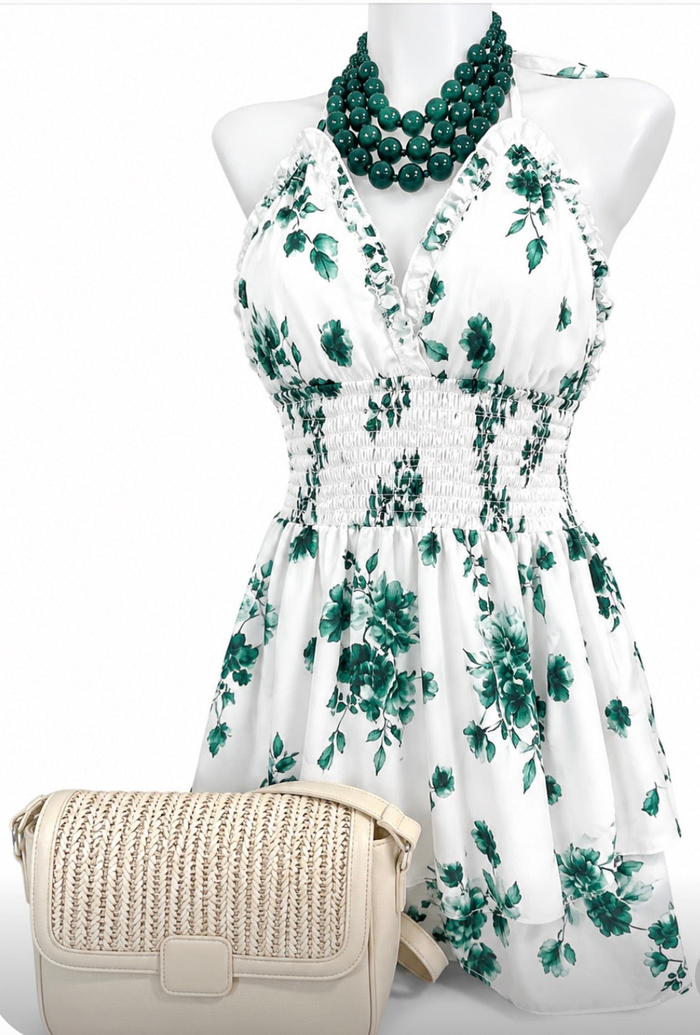 Robe courte fleurie