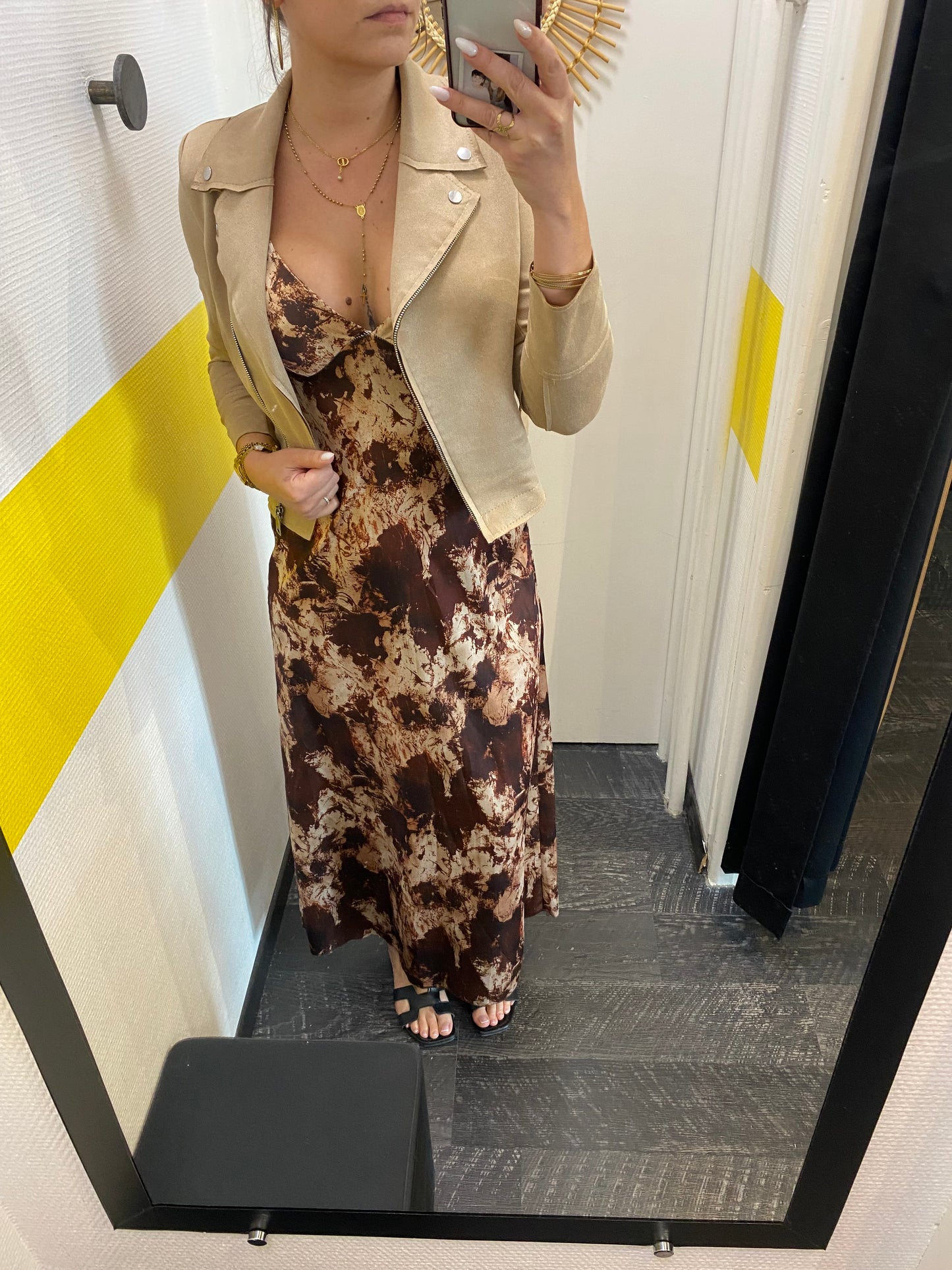 Robe satinée