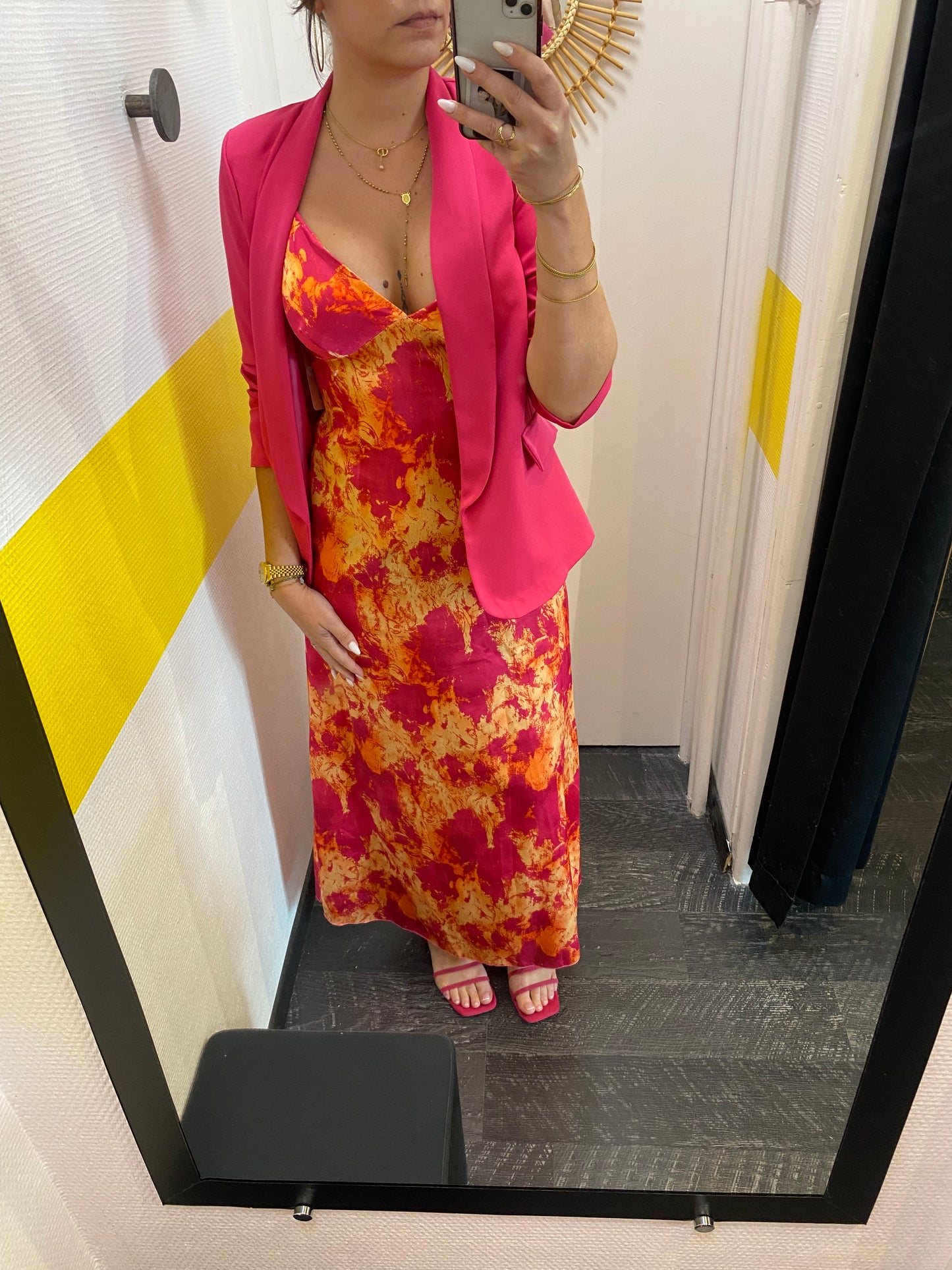 Robe satinée