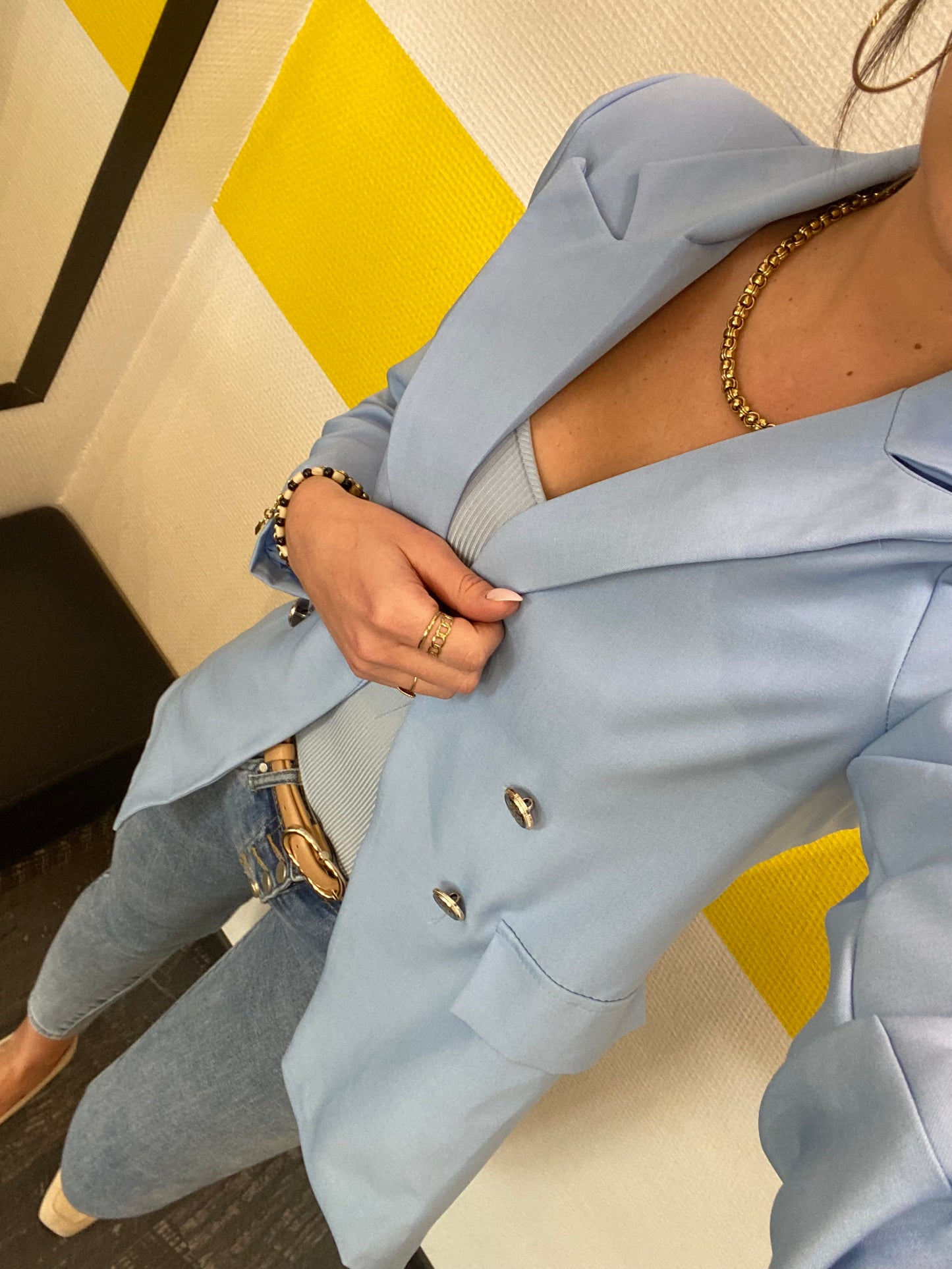 Blazer bleu ciel