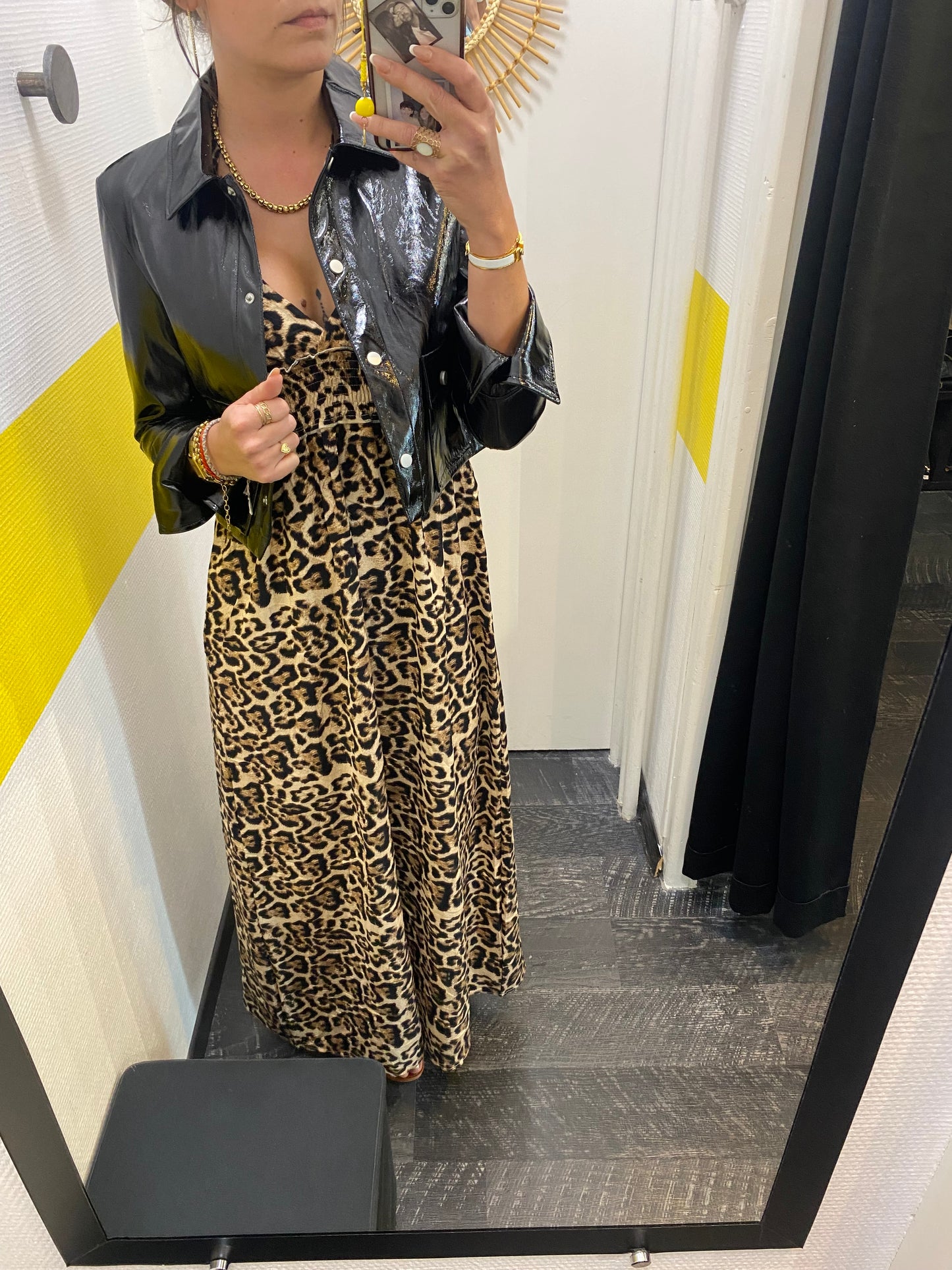 Robe longue léopard