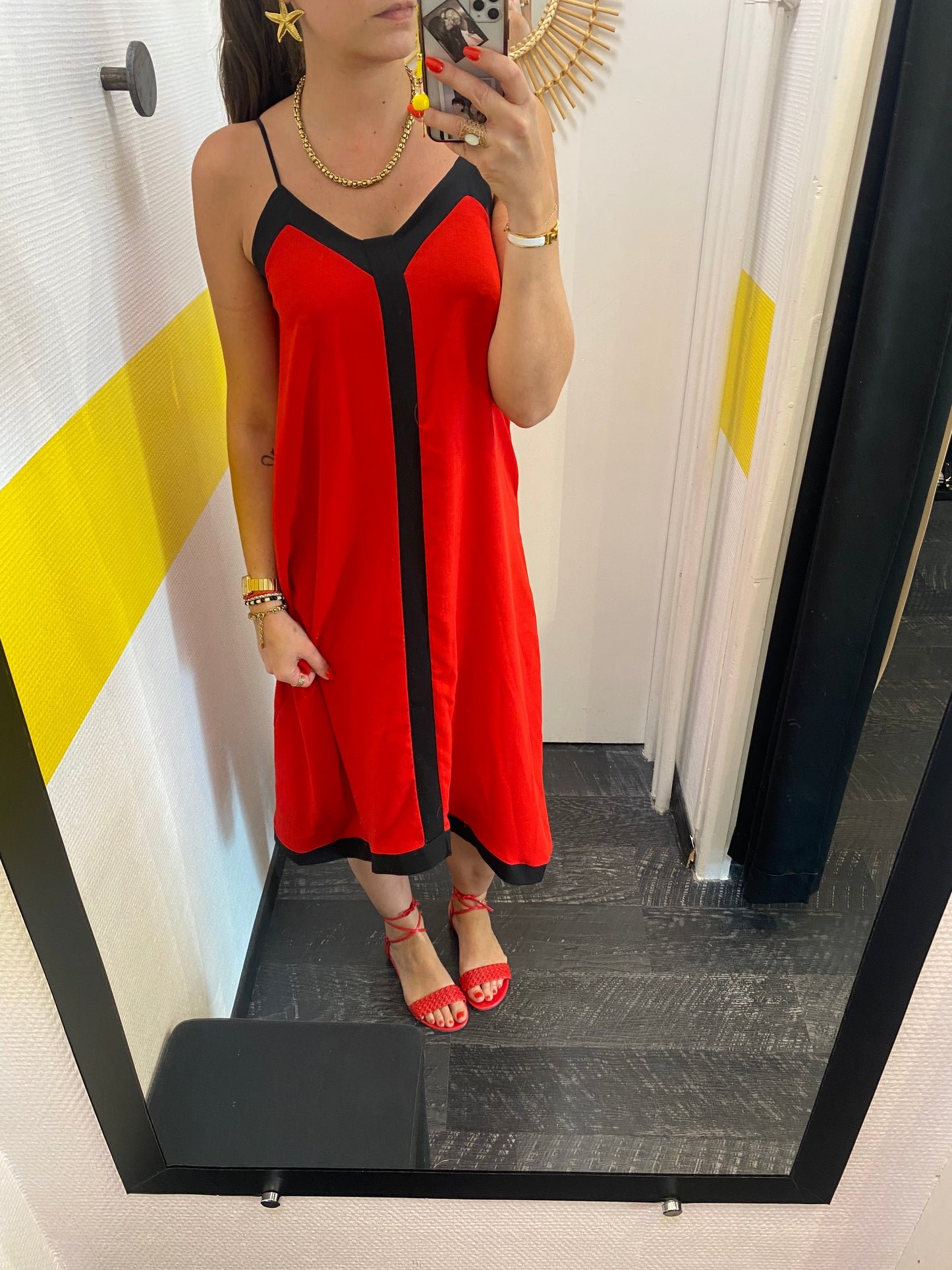 Robe ample rouge