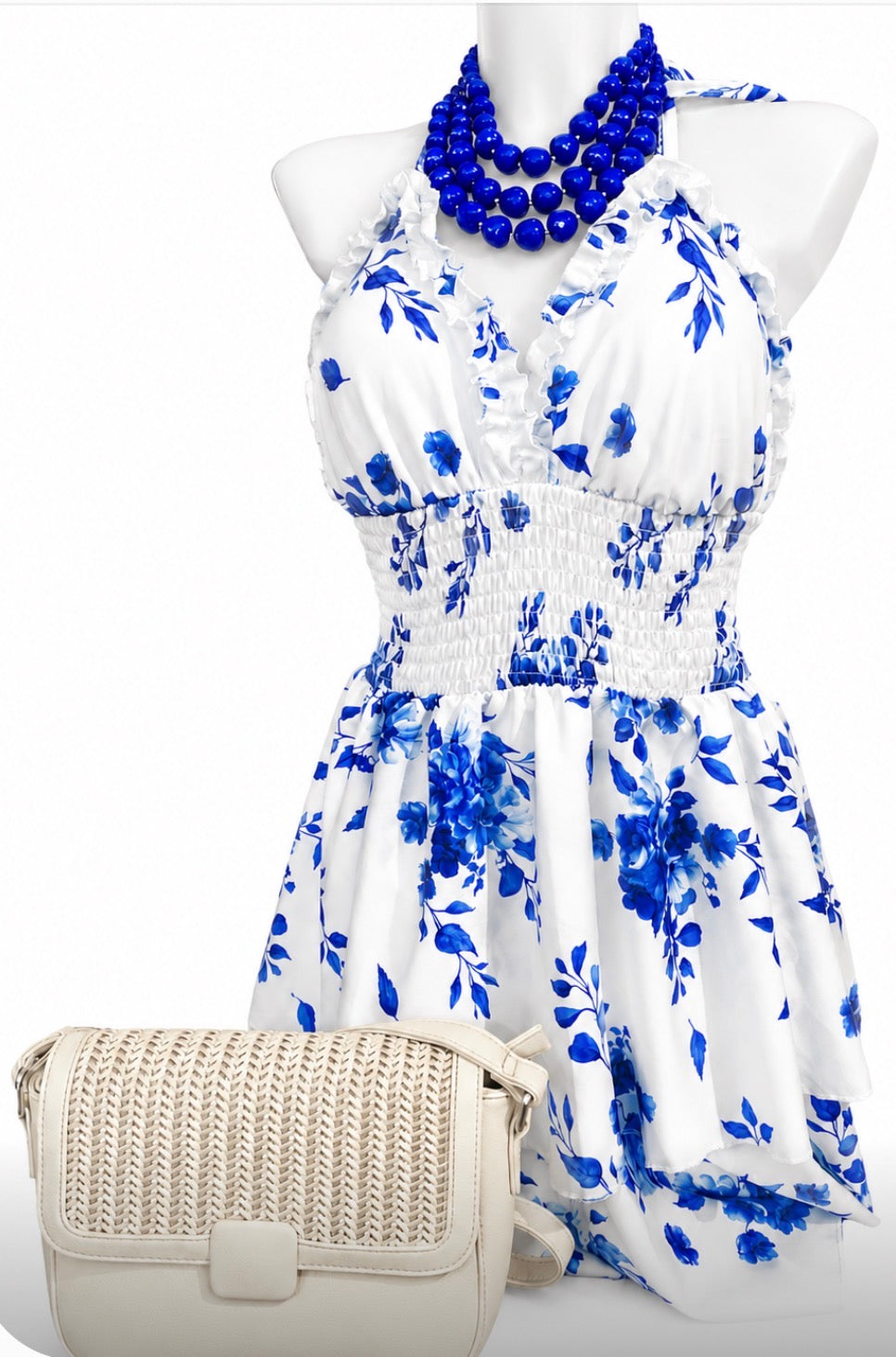 Robe courte fleurie