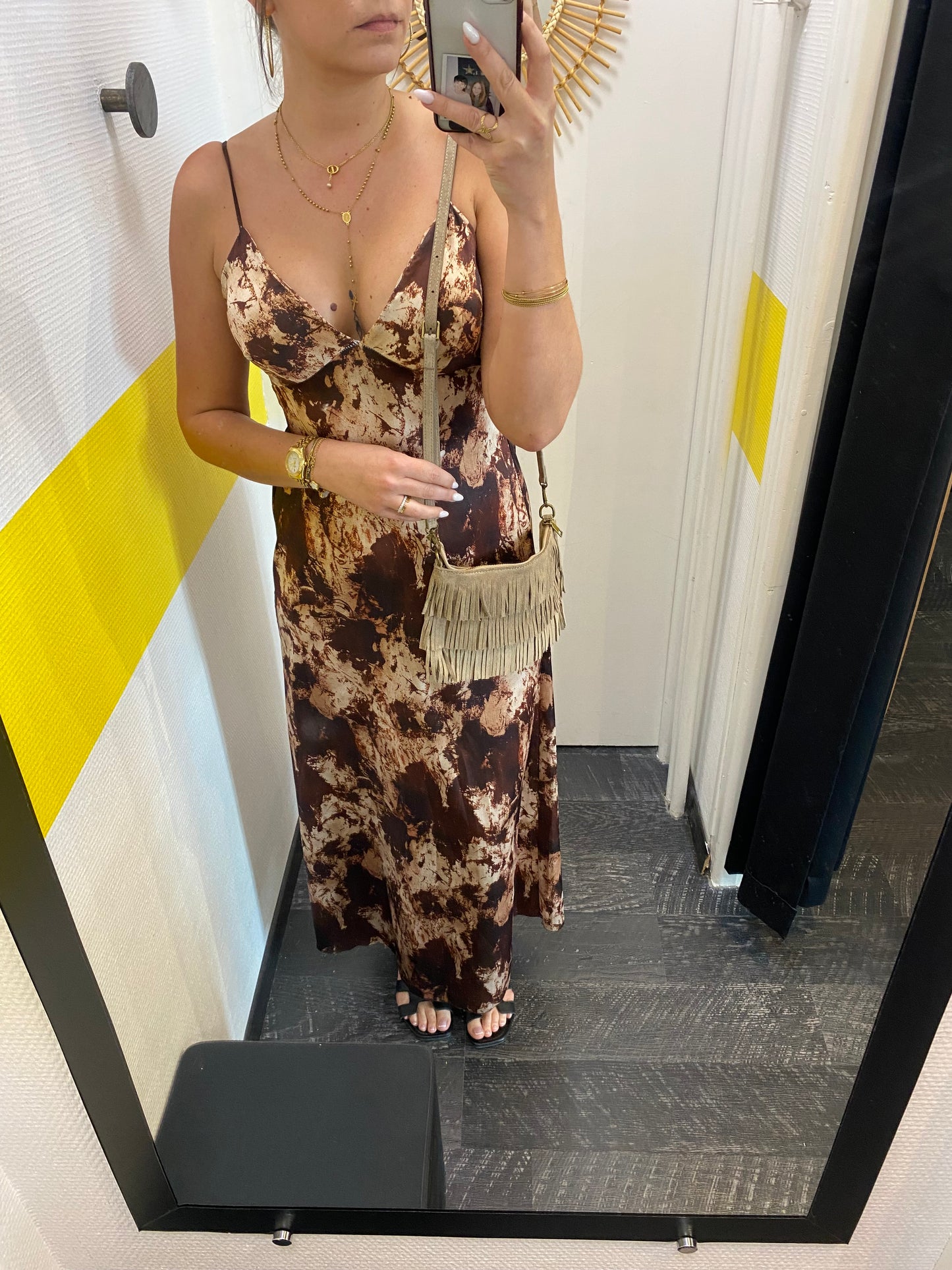 Robe satinée