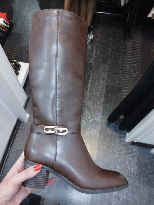 Bottes marron talons