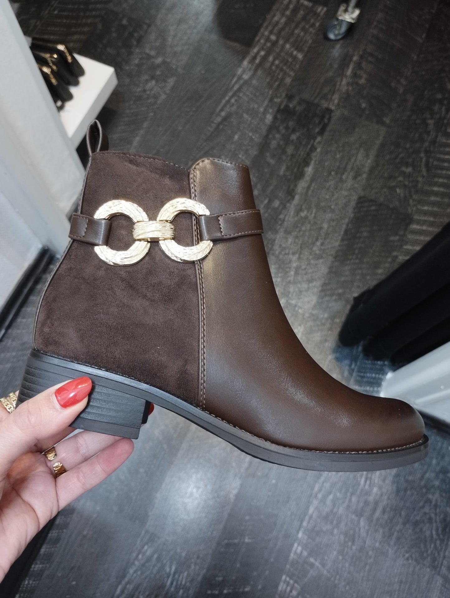 Bottines marron