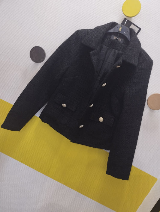 Veste tweed black