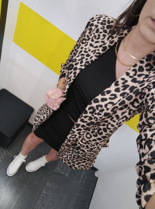 Veste blazer leopard